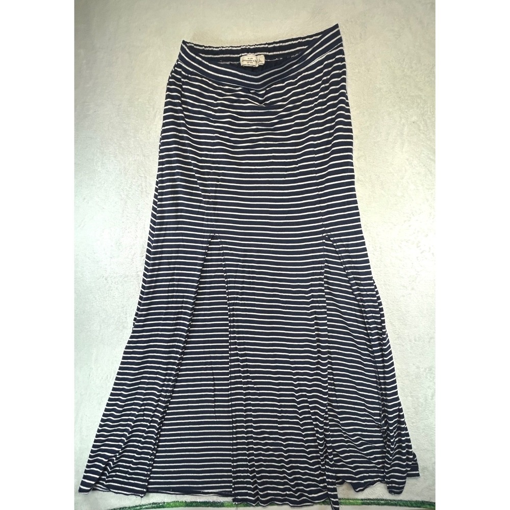 Abercrombie Coastal Striped Maxi Skirt Large Nautical Summer Clean Girl Preppy